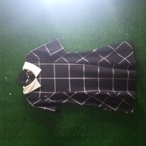 Lovely day checkered black and white dress